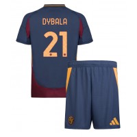 AS Roma Paulo Dybala #21 Tredje sæt Børn 2024-25 Kortærmet (+ Korte bukser)